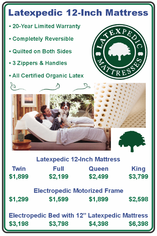 THE ULTIMATE 12-inch latex mattress for adjustable beds