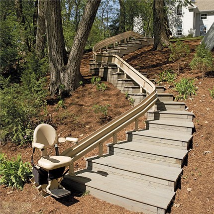 bruno outdoor curved stairlift san diego ca
