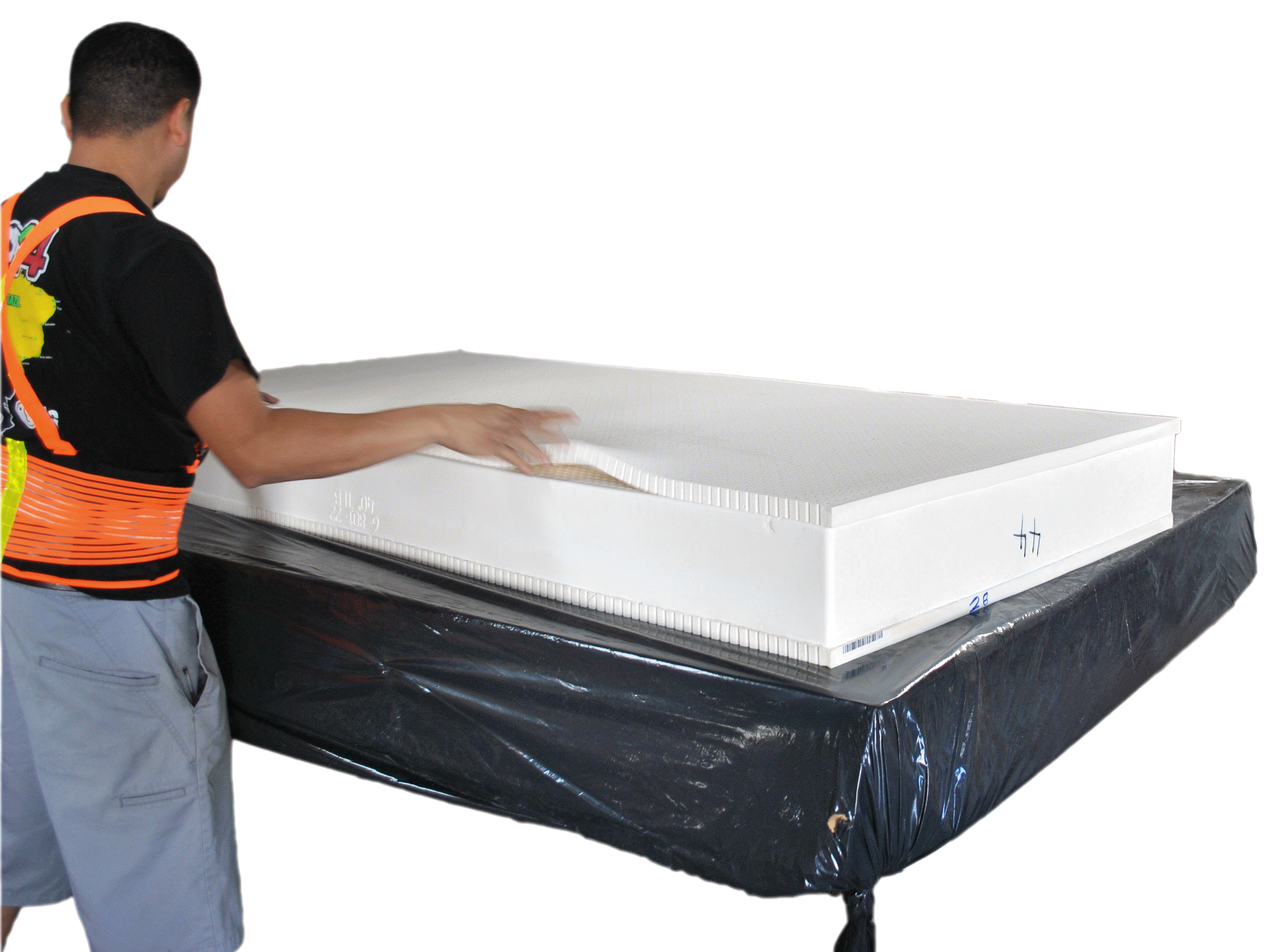 Kingsize HIGH-PROFILE Natural organic latex foam mattress