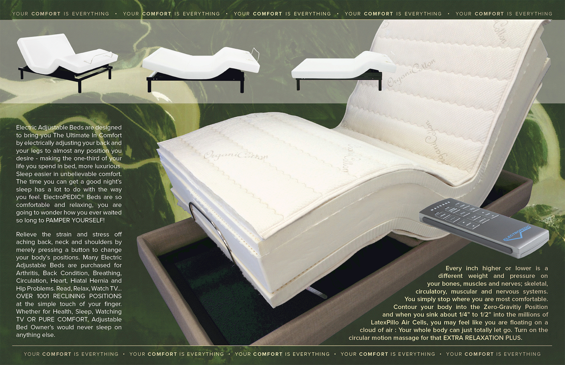 THE ULTIMATE in LA Fontana latex-pedic natural organic pure certified cotton and wool mattress